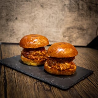 BBQ Pulled Pork Belly Sandwich