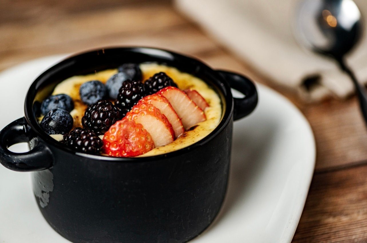 Seasonal Crème Brulee.