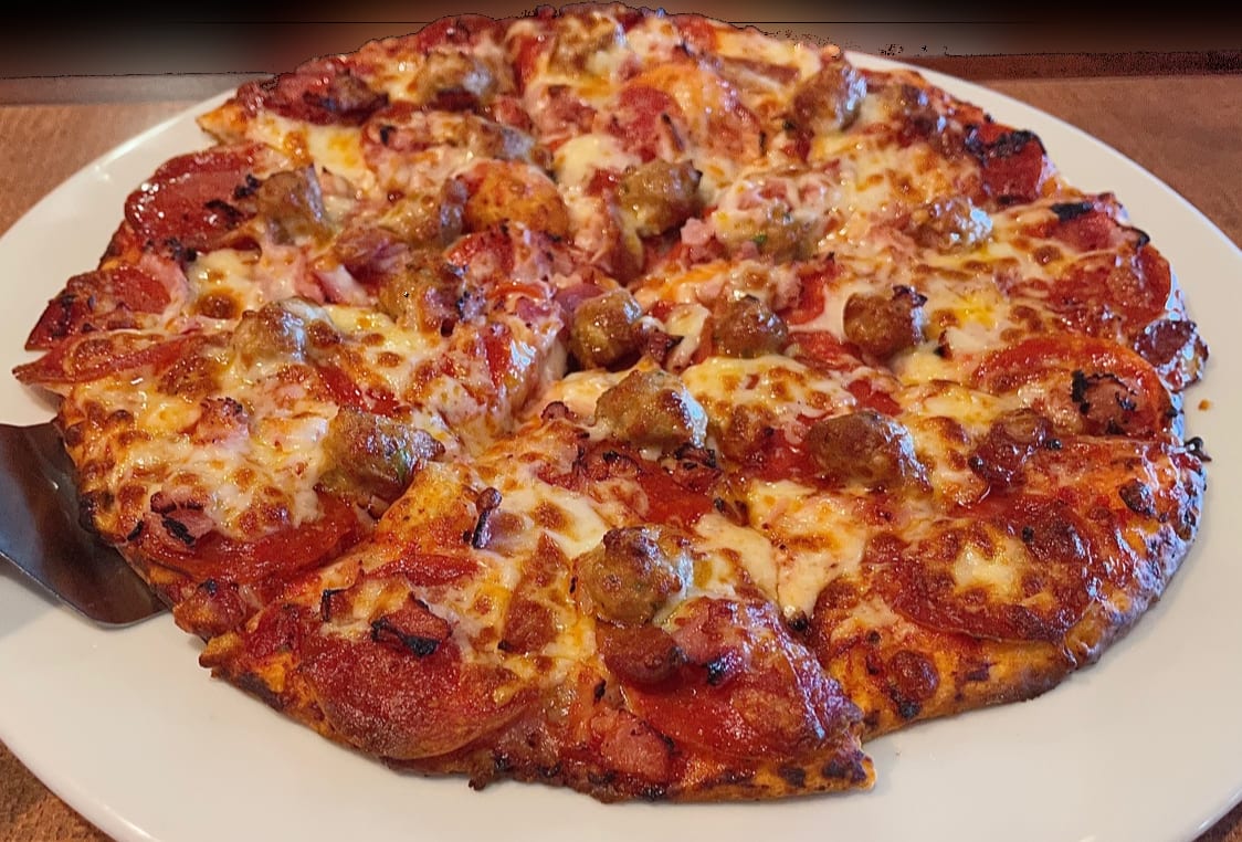 All Meat Pizza.