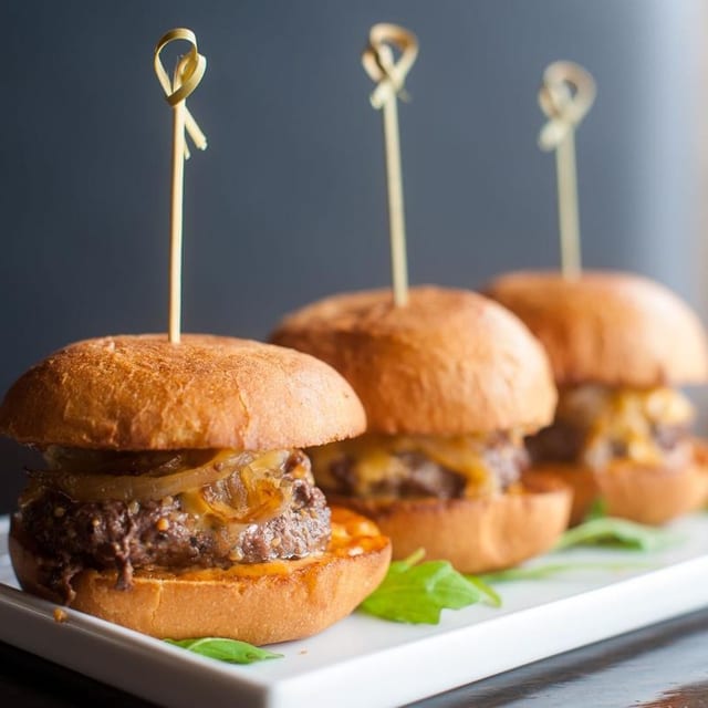 Bison-Beef Sliders.