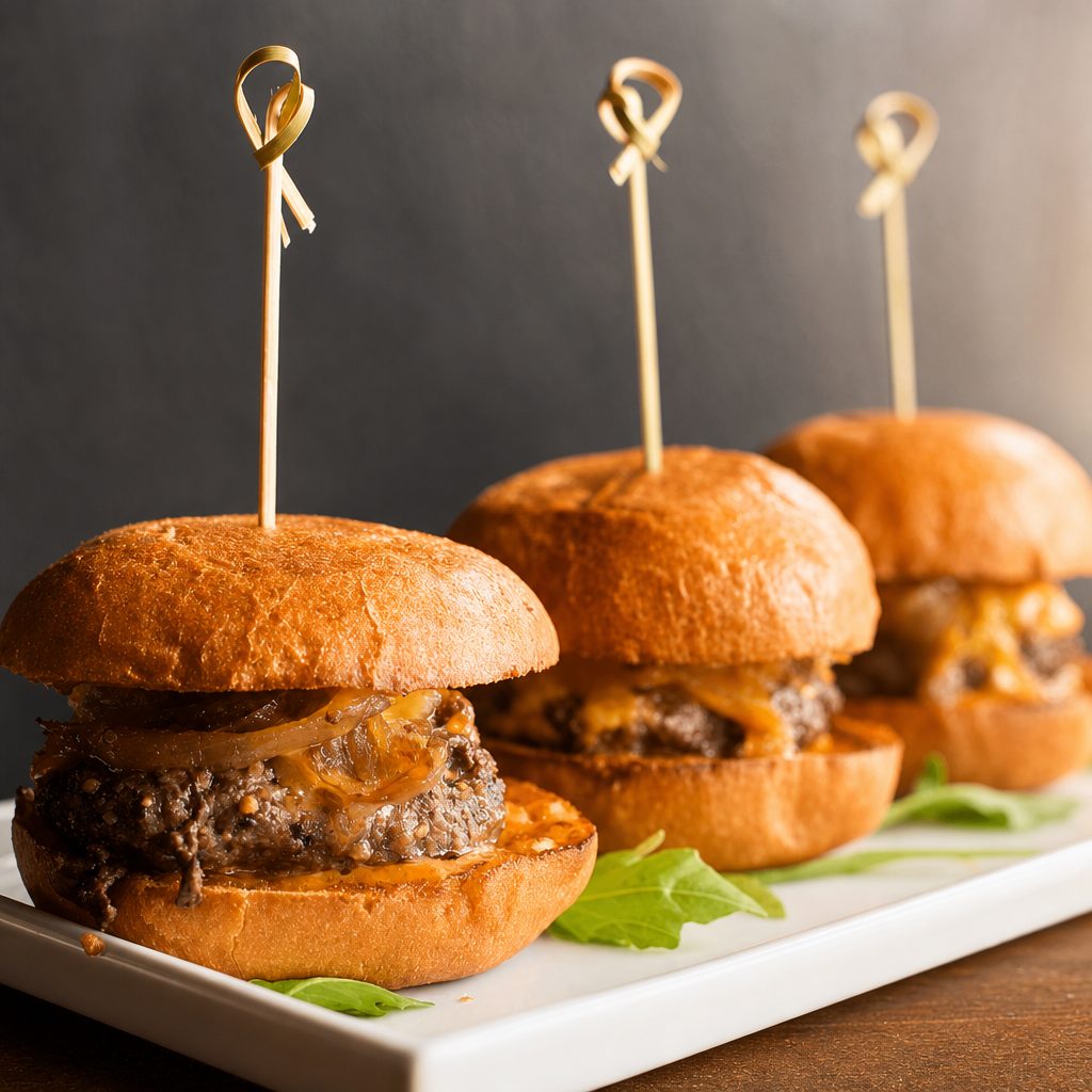 Bison-Beef Sliders.