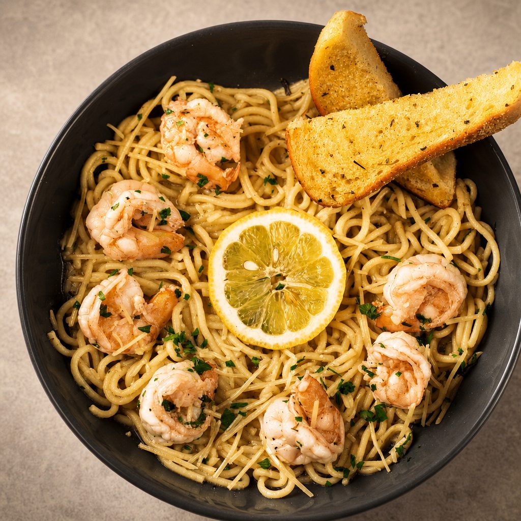 Shrimp Scampi Pasta.