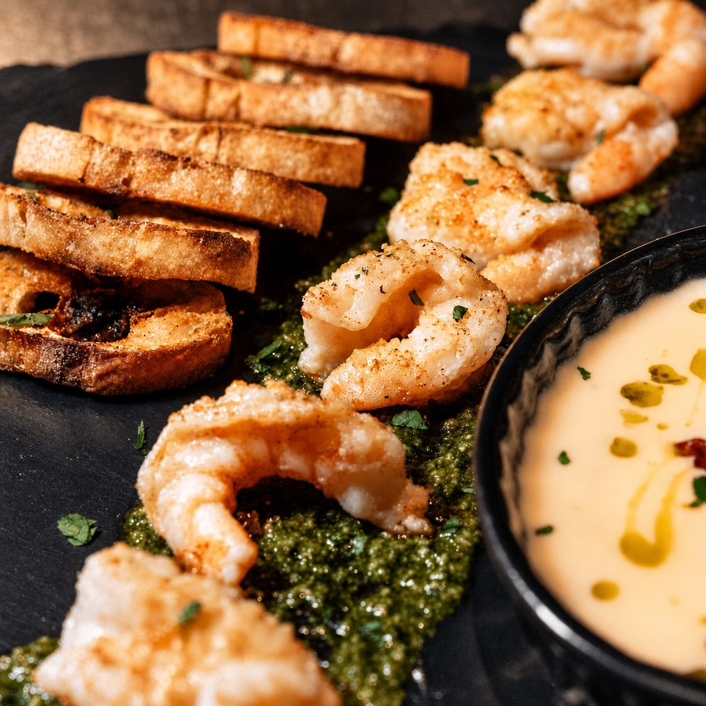 Butterflied Shrimp.