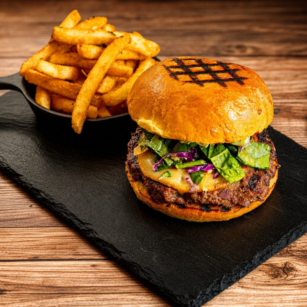 Bison & Beef Burger.